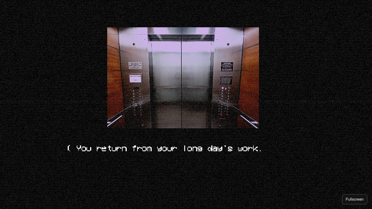 Nate Hand Gesture elevator scene from the verified browser build